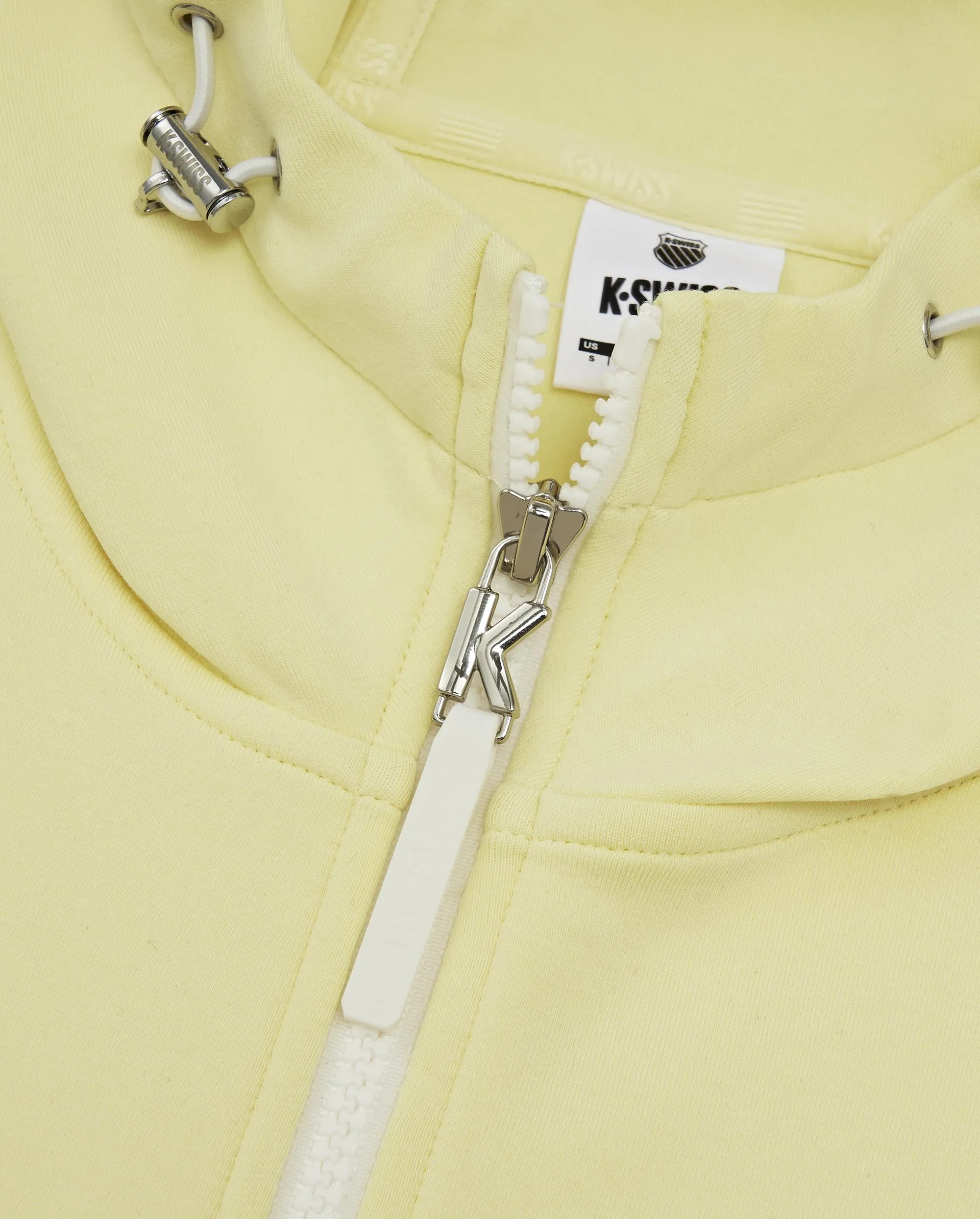 1910824-750 | WOMEN'S K-SWISS LOGO COLOR BLOCKS HOODED JACKET | YELLOW/MISC