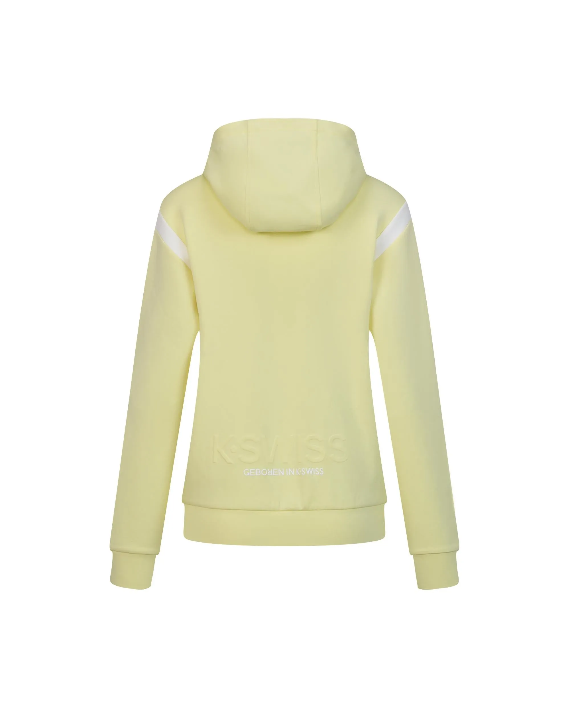 1910824-750 | WOMEN'S K-SWISS LOGO COLOR BLOCKS HOODED JACKET | YELLOW/MISC