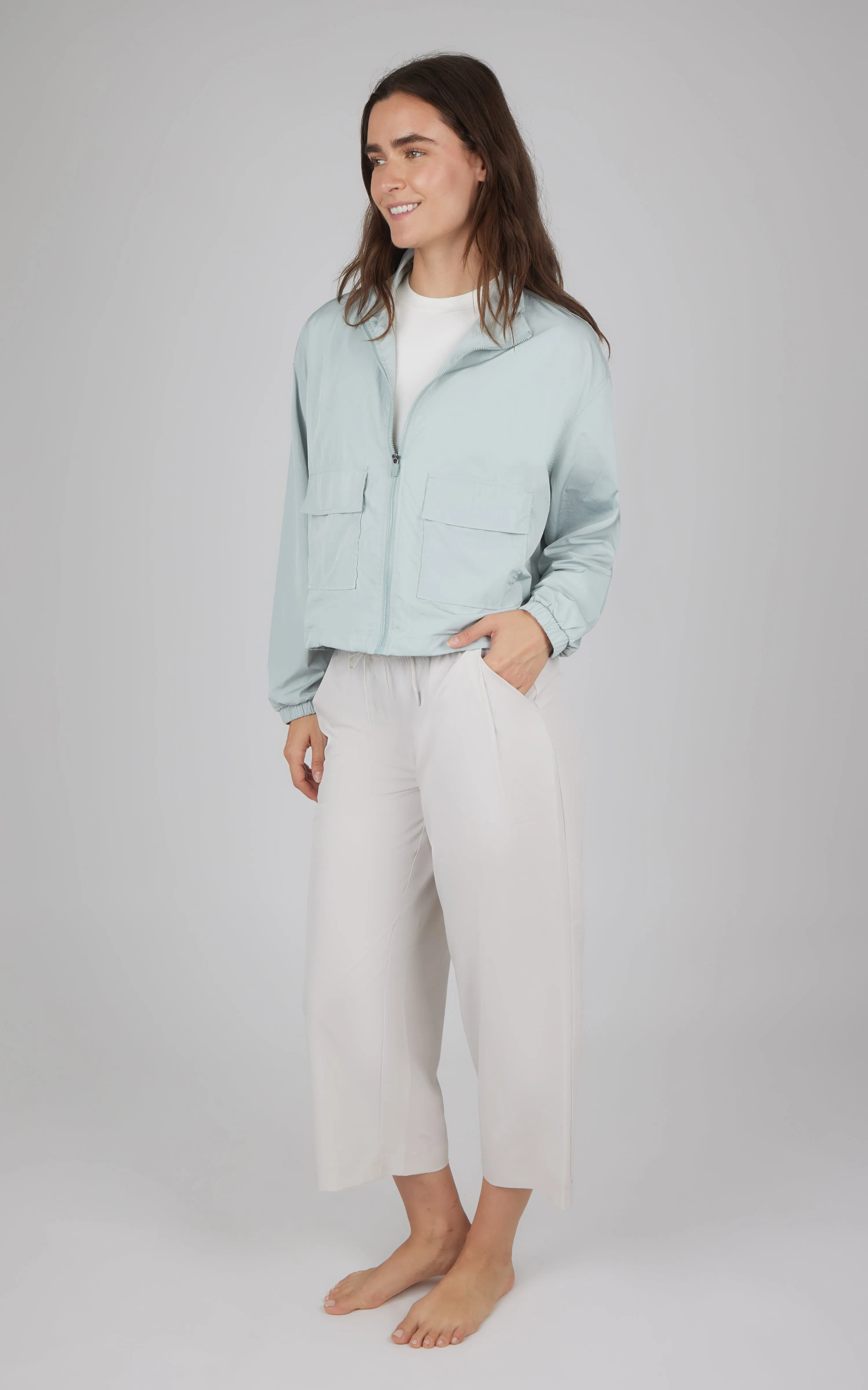 3 PC Cargo Jacket   Tank   Capri Set