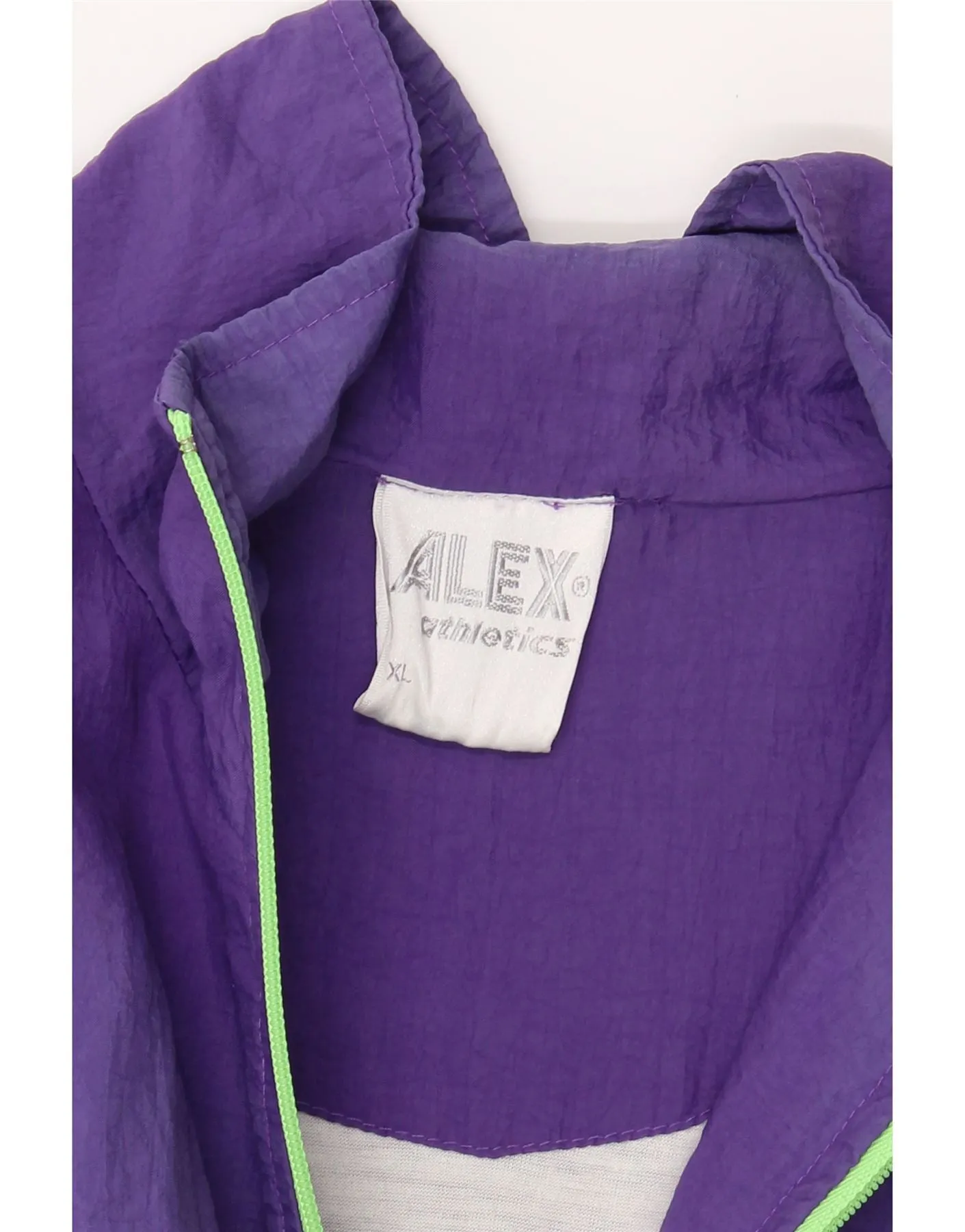 ALEX ATHLETICS  Mens Pullover Tracksuit Top Jacket XL Purple Colourblock