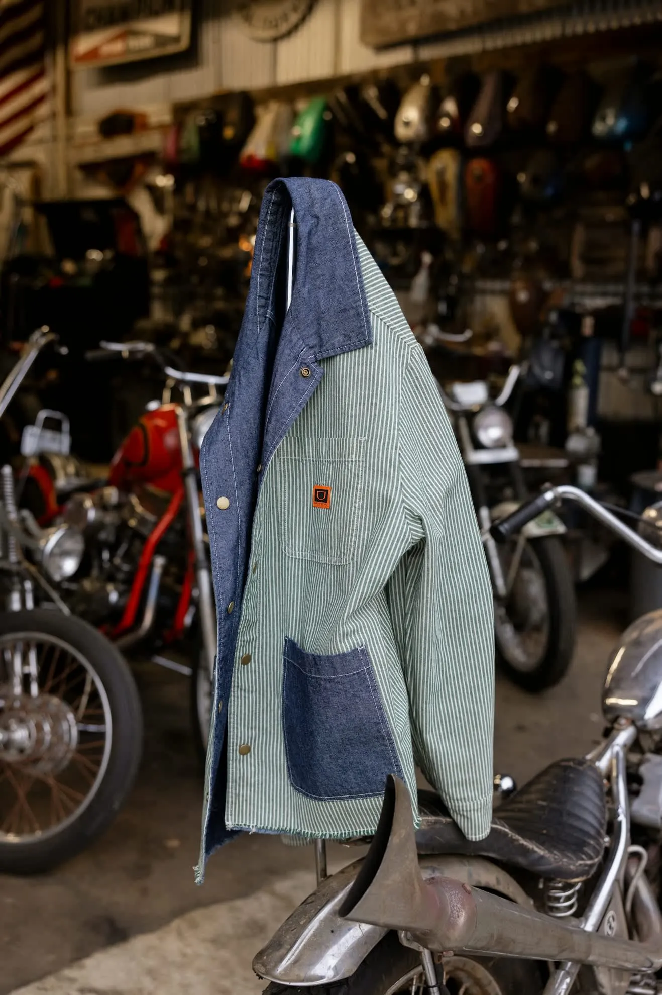 Assembly Reversible Chore Jacket - Indigo/Pine Needle/Whitecap