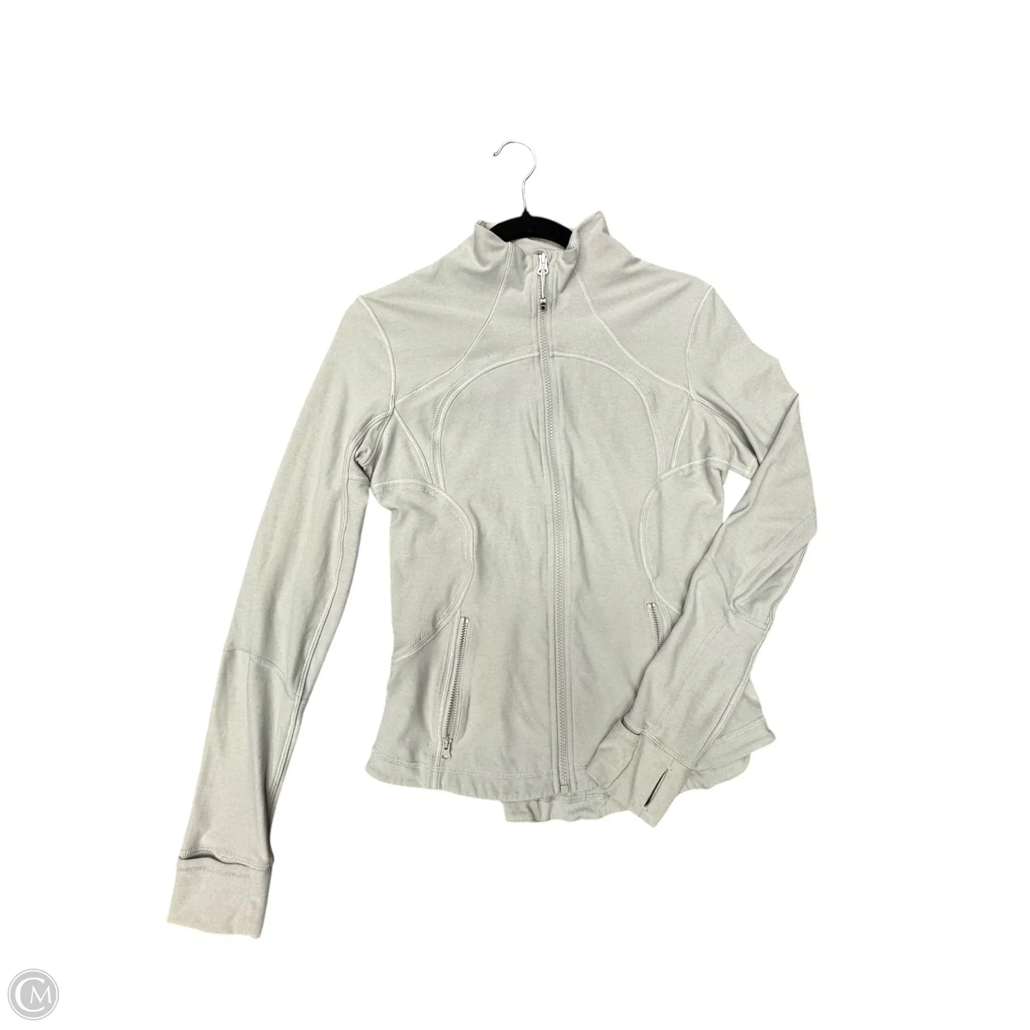 Athletic Jacket By Lululemon In Grey, Size: M