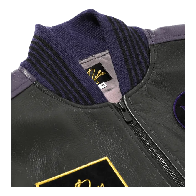Award Jacket - Cowhide Lthr. Purple