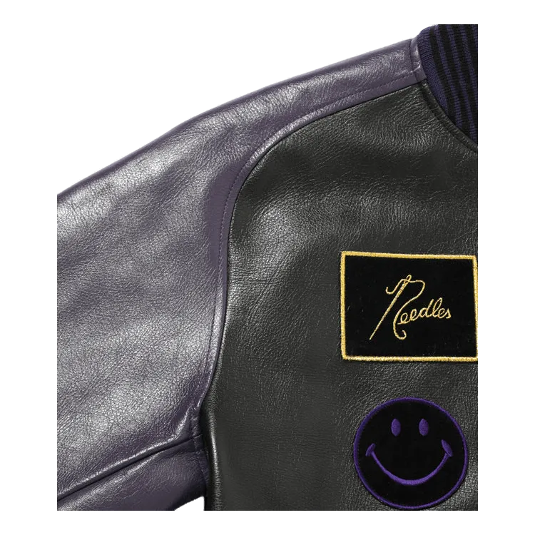 Award Jacket - Cowhide Lthr. Purple