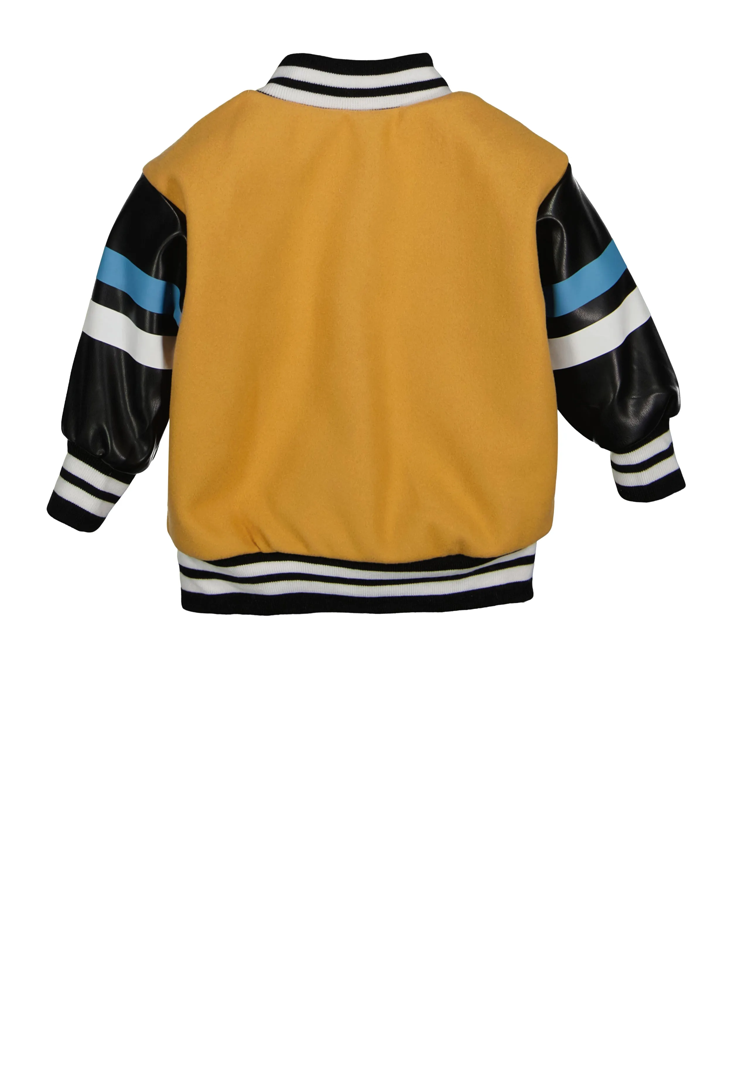 Baby Boys 12-24M Faux Leather Sleeve Varsity Jacket
