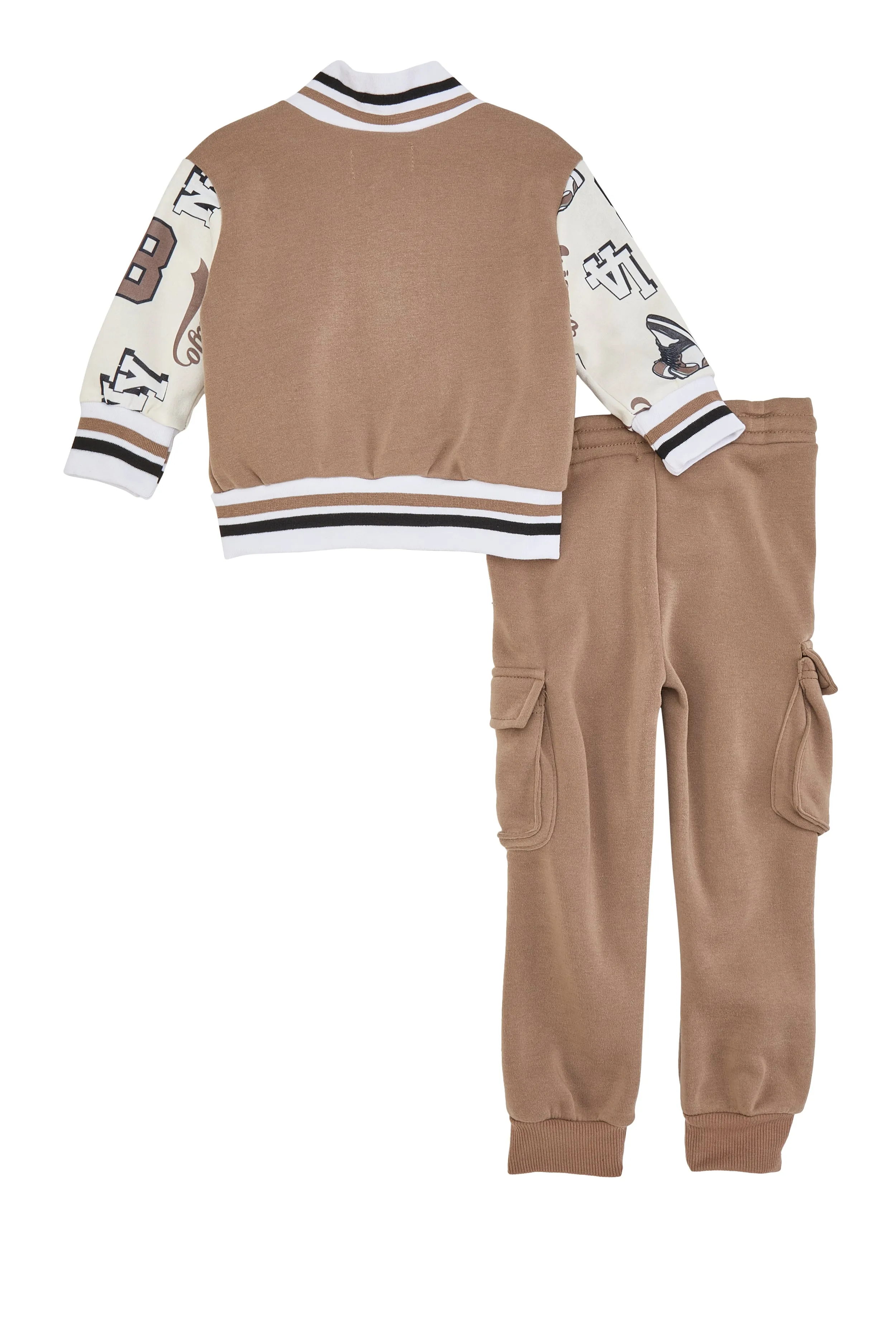 Baby Boys 12-24M GOAT Chenille Graphic Varsity Jacket and Joggers