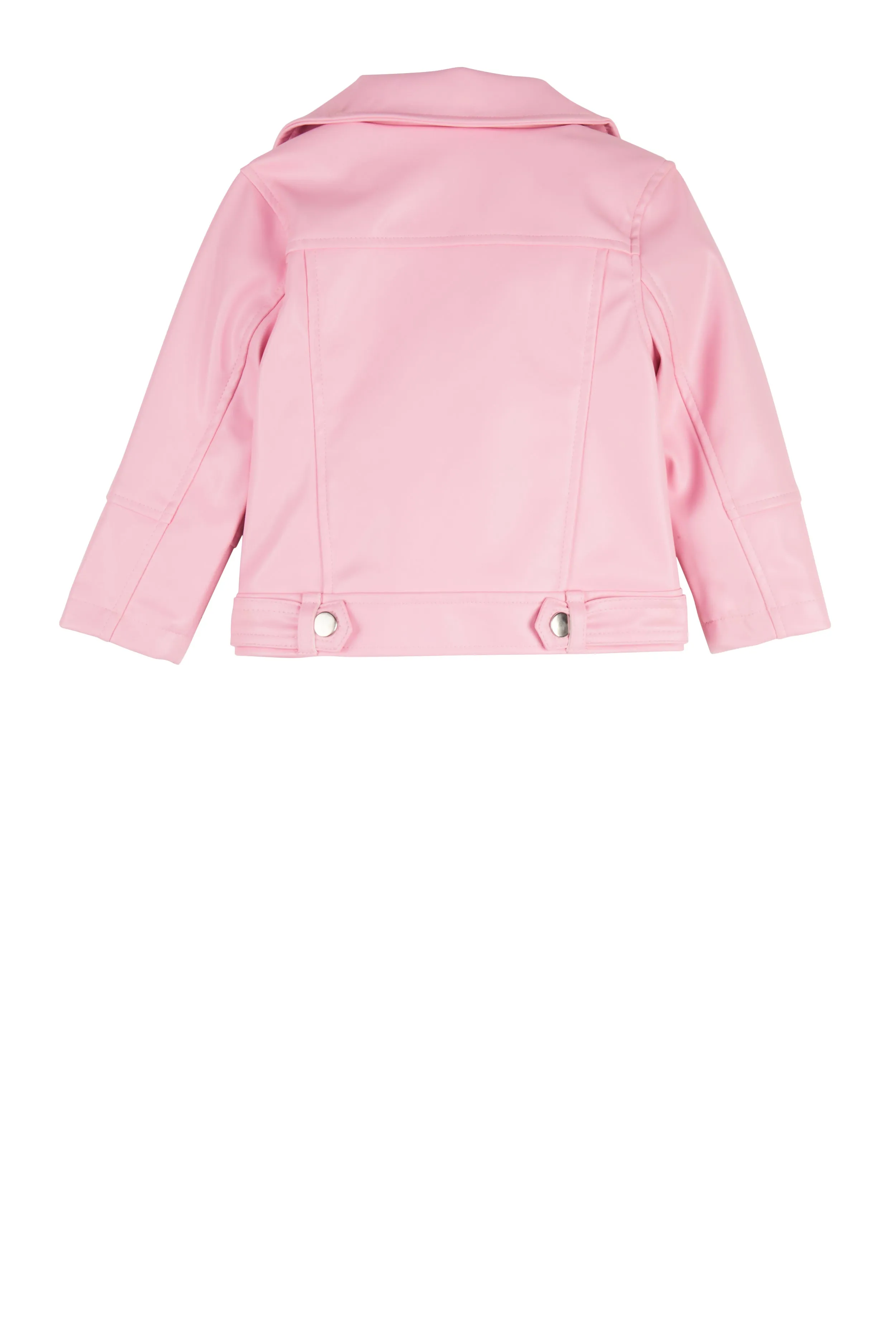 Baby Girls 12-24M Faux Fur Trim Faux Leather Moto Jacket