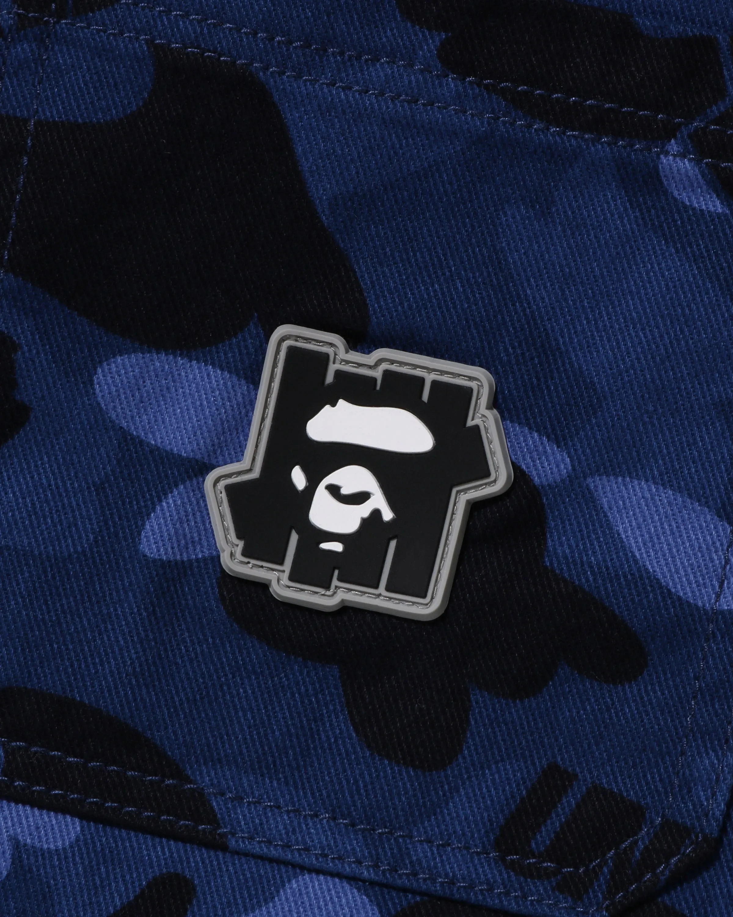 BAPE X UNDEFEATED COLOR CAMO FLANNEL JACKET - NAVY