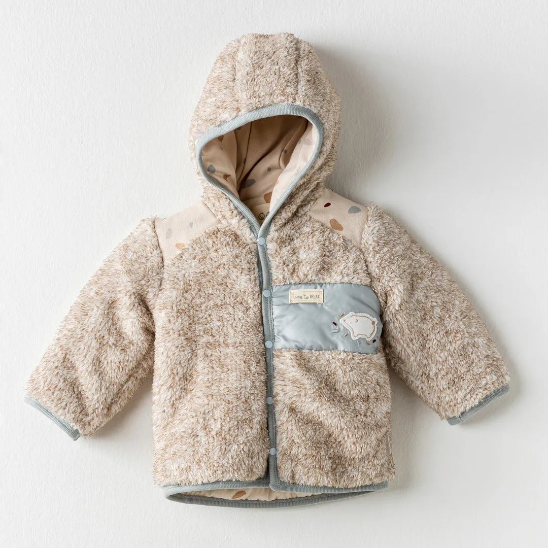Beige Woods Print Welsoft Jacket