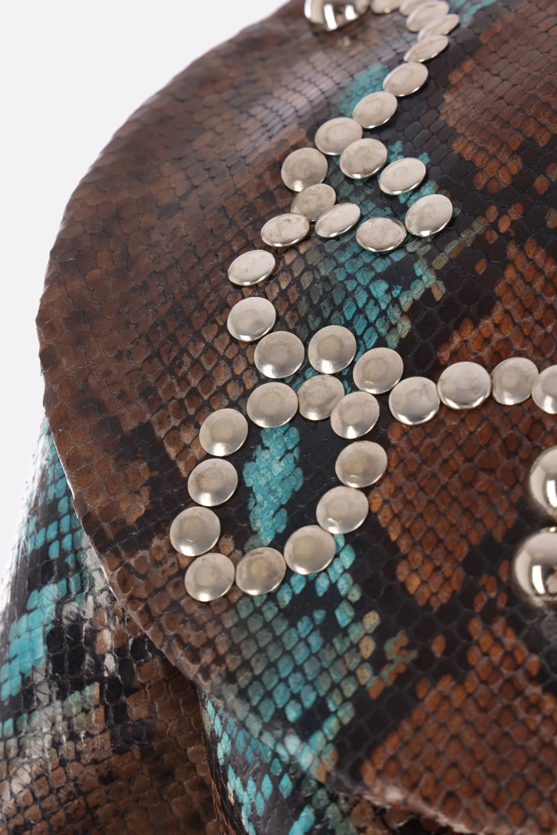 Belle coat in python-printed leather