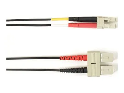 Black Box - Patch cable - SC single-mode (M) to LC single-mode (M) - 2.13 m - fiber optic - duplex - 9 / 125 micron - OS2 - halogen-free FOLZHSM-SCLC-BK-7