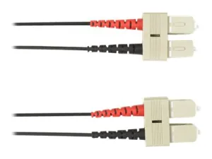 Black Box - Patch cable - SC single-mode (M) to SC single-mode (M) - 10 m - fiber optic - duplex - black FOLZHSM-010M-SCSC-BK