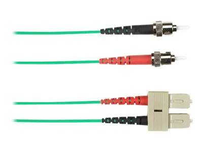 Black Box - Patch cable - ST multi-mode (M) to SC multi-mode (M) - 3 m - fiber optic - duplex - green FOLZH10-003M-STSC-GN