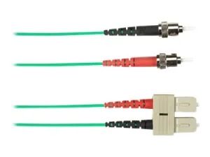 Black Box - Patch cable - ST multi-mode (M) to SC multi-mode (M) - 3 m - fiber optic - duplex - green FOLZH10-003M-STSC-GN