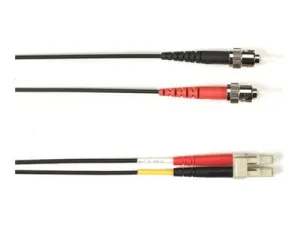 Black Box - Patch cable - TAA Compliant - ST multi-mode (M) to LC multi-mode (M) - 2.13 m - fiber optic - 50 / 125 micron - OM3 FOLZH10-STLC-BK-7