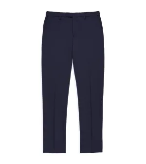 Boglioli Tropical Wool Travel Trousers: Navy