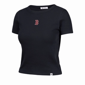 BOSTON RED SOX MICRO EMB '47 BABY RIB TEE WOMENS