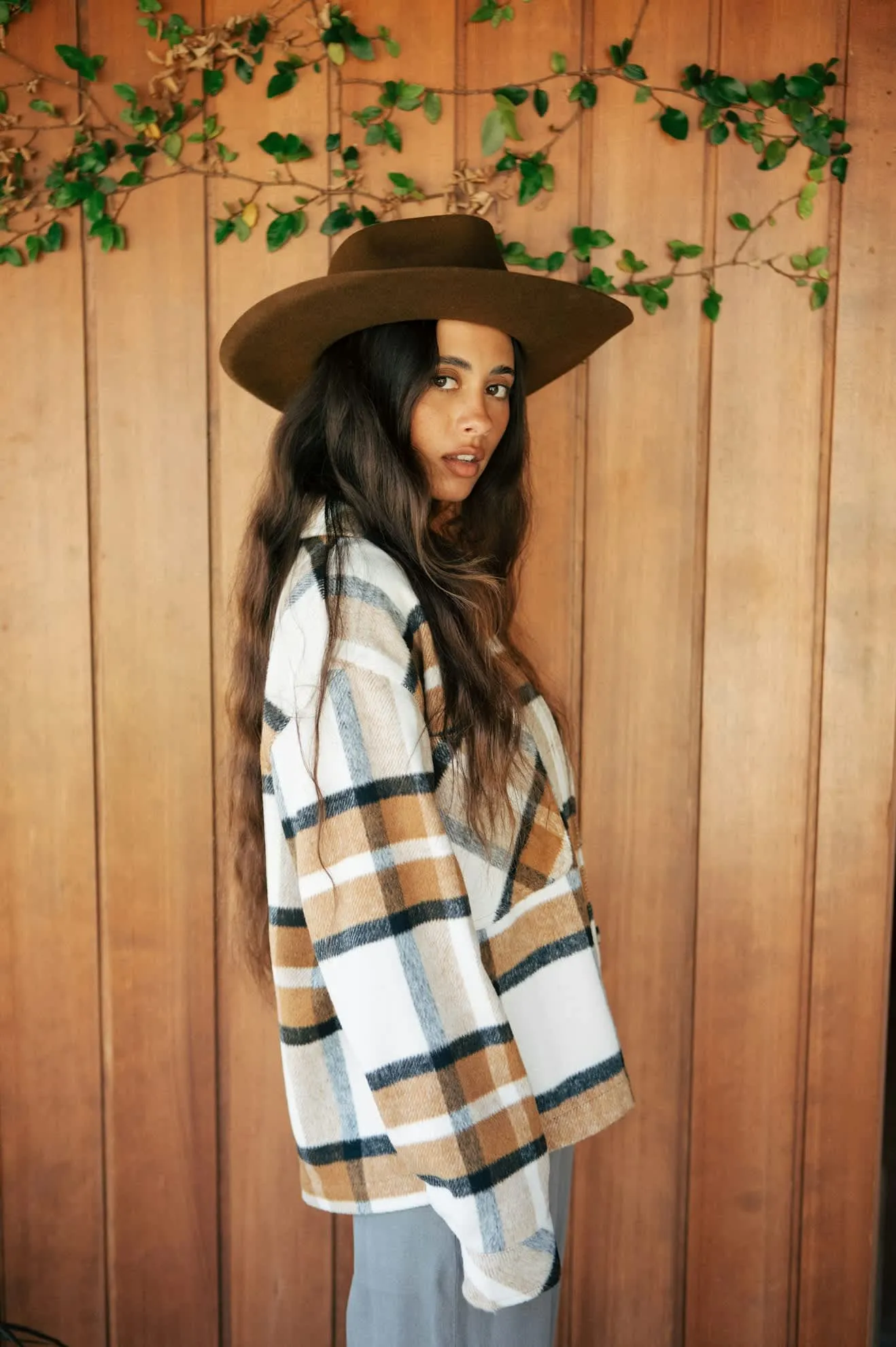 Bowery Women's Soft Brushed L/S Flannel - Washed Copper