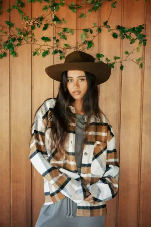 Bowery Women's Soft Brushed L/S Flannel - Washed Copper