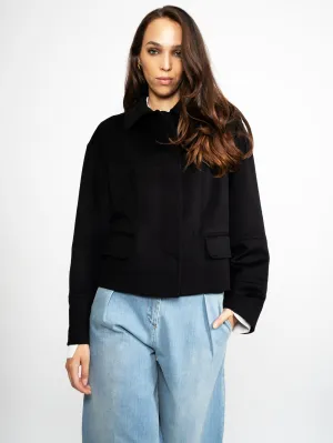 Caban with Black Fringes