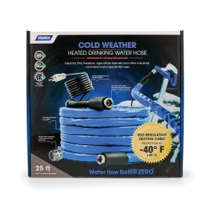 Camco 22922 Heated Drinking Water Hose, -40 degree F/C - 5/8"" ID x 25' L"