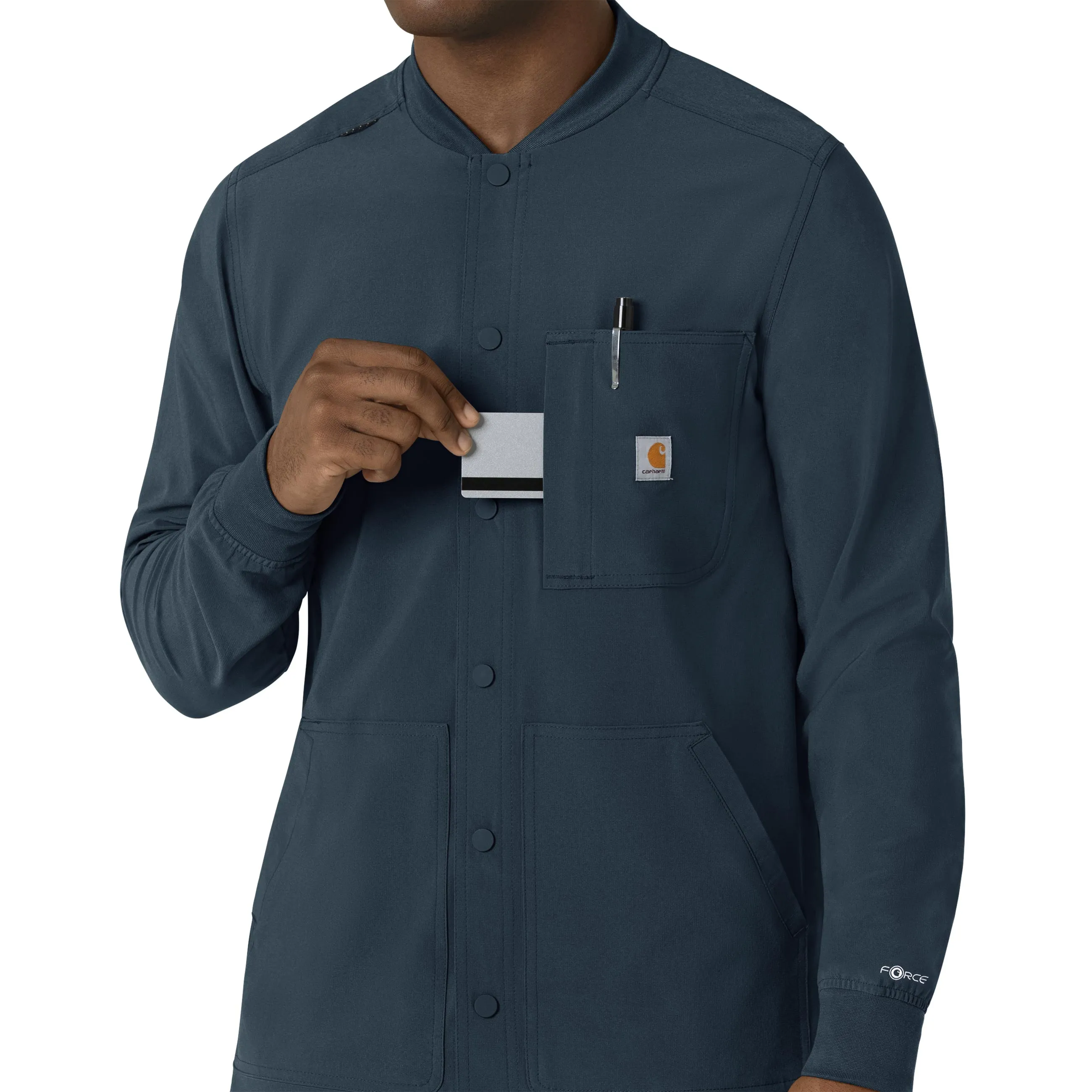 Carhartt Force Cross-Flex Men's Shirt Jacket - Deep Navy