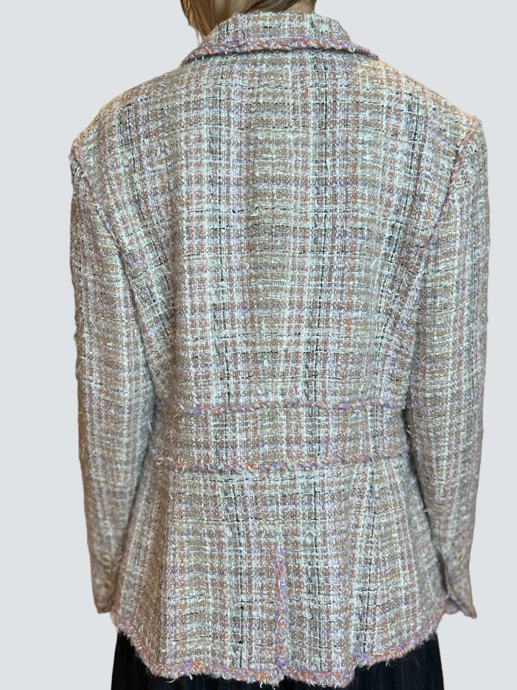 Chanel Size Medium Pink Tweed Jacket - 2007 Collection