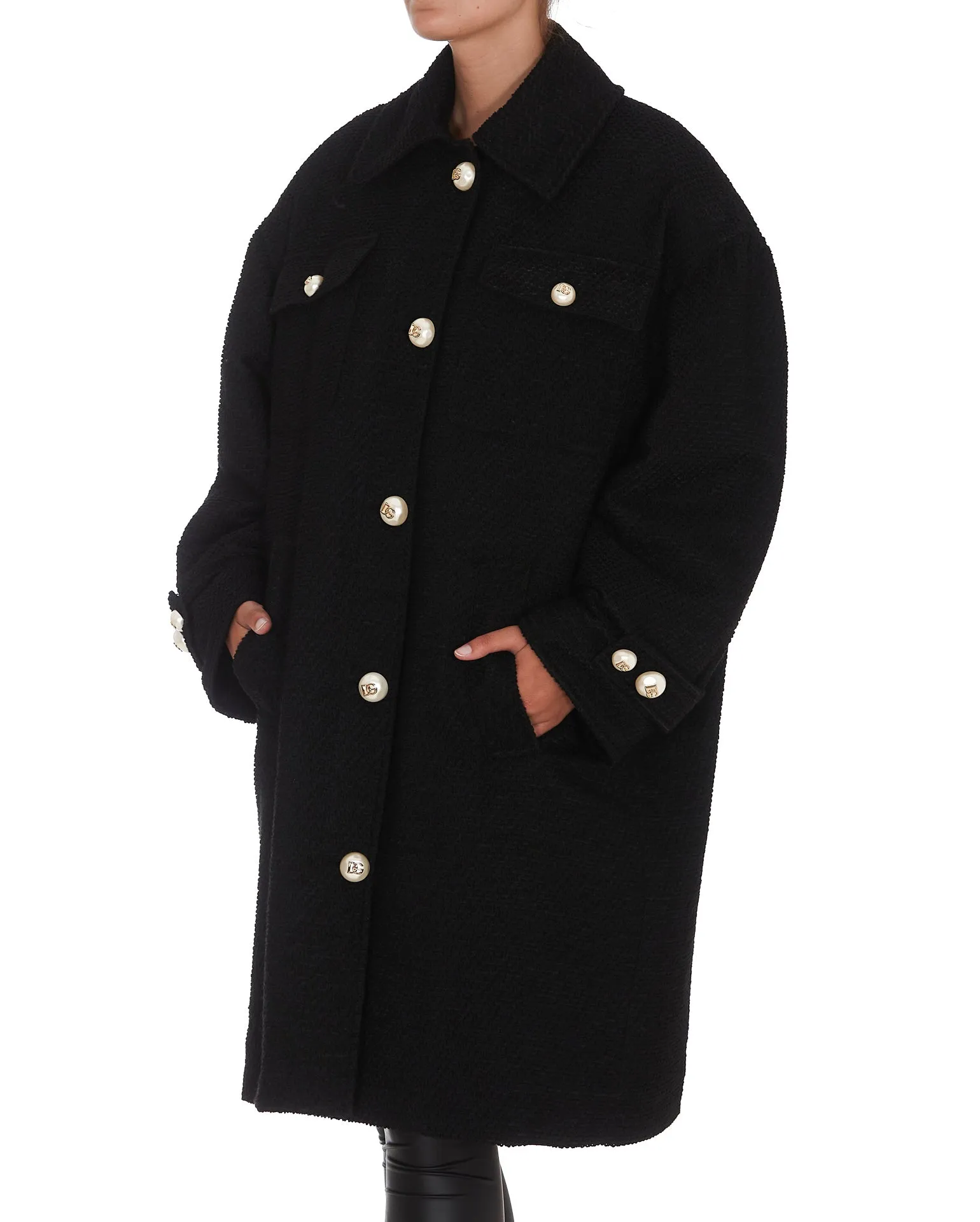 Dolce & Gabbana Pearl Embellished Coat