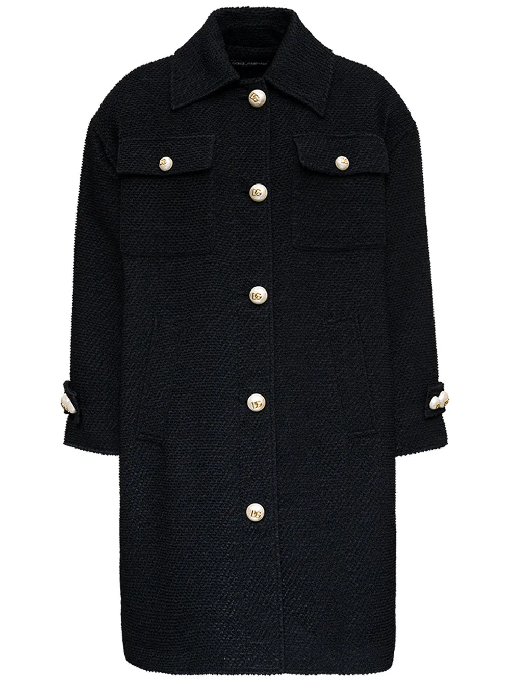 Dolce & Gabbana Pearl Embellished Coat