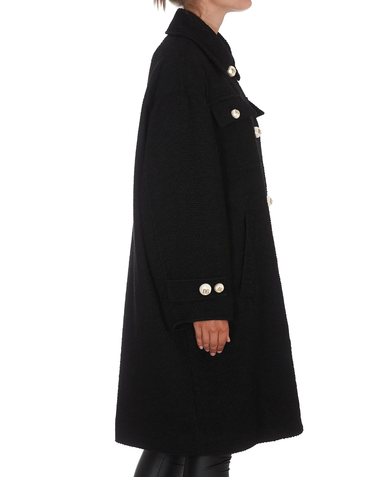 Dolce & Gabbana Pearl Embellished Coat