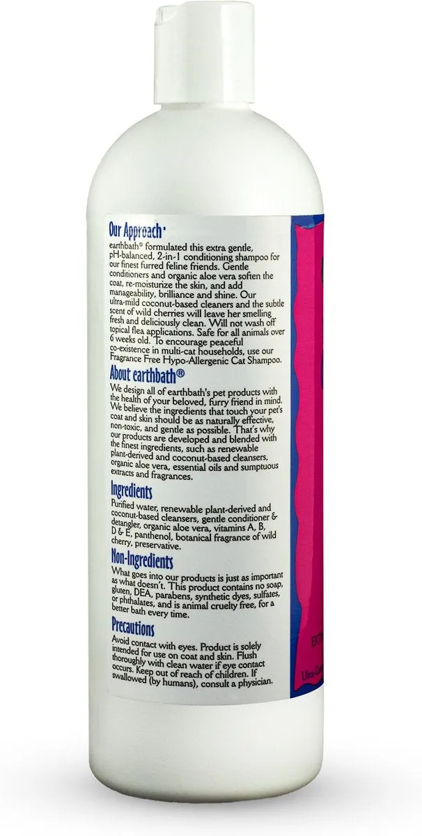 Earthbath 2-in-1 Light Wild Cherry Conditioning Cat Shampoo