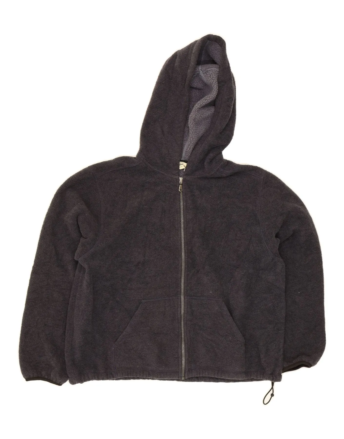EDDIE BAUER Womens Hooded Fleece Jacket UK 18 XL Grey Polyester