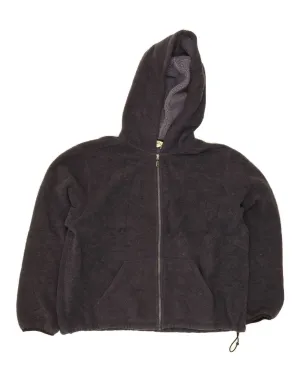EDDIE BAUER Womens Hooded Fleece Jacket UK 18 XL Grey Polyester