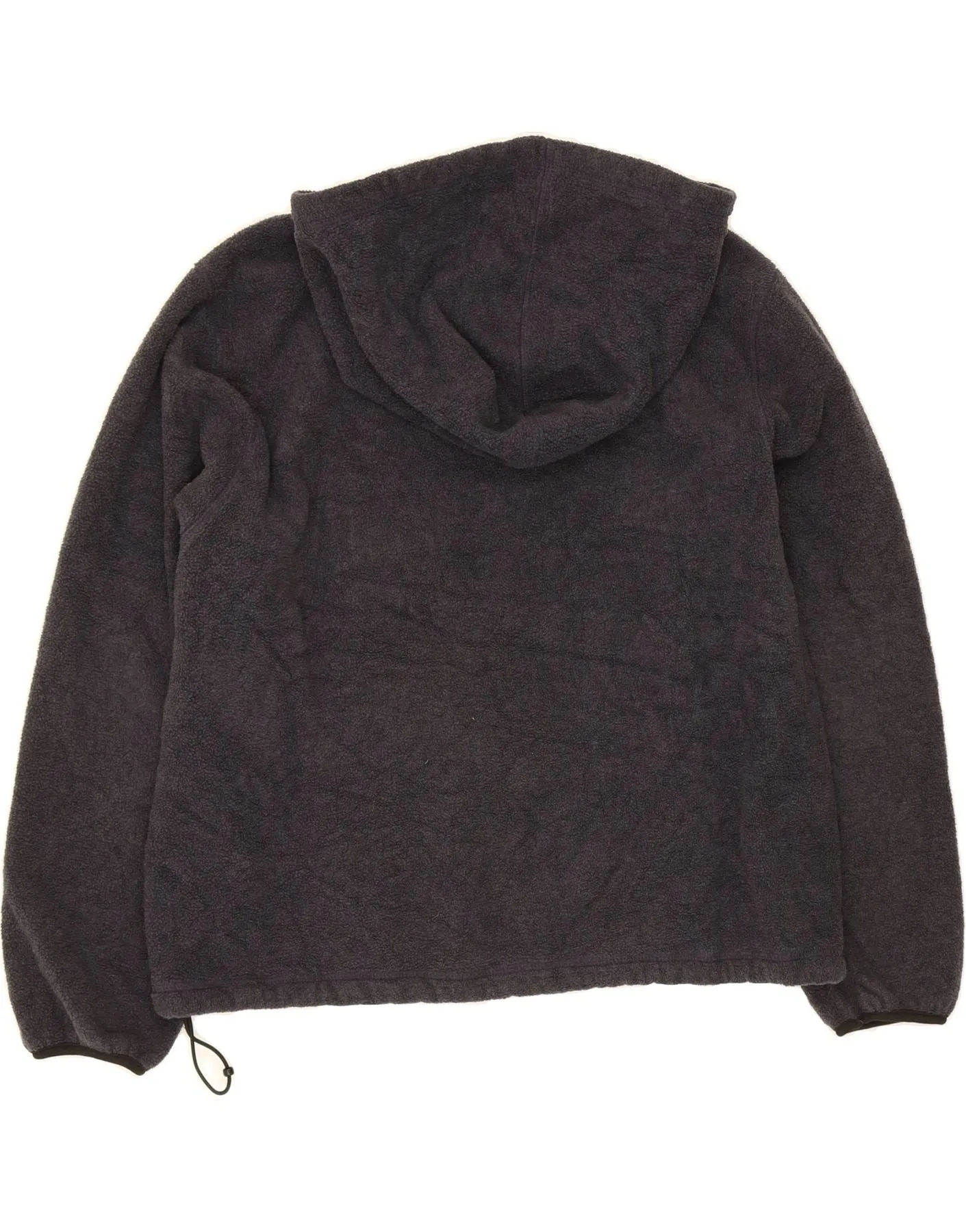 EDDIE BAUER Womens Hooded Fleece Jacket UK 18 XL Grey Polyester