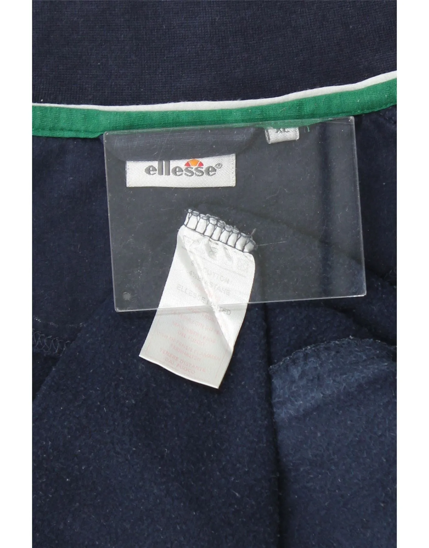 ELLESSE Mens Tracksuit Top Jacket XL Navy Blue Cotton