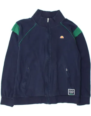 ELLESSE Mens Tracksuit Top Jacket XL Navy Blue Cotton