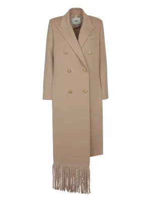 Fendi Fringed Double-Breasted Coat
