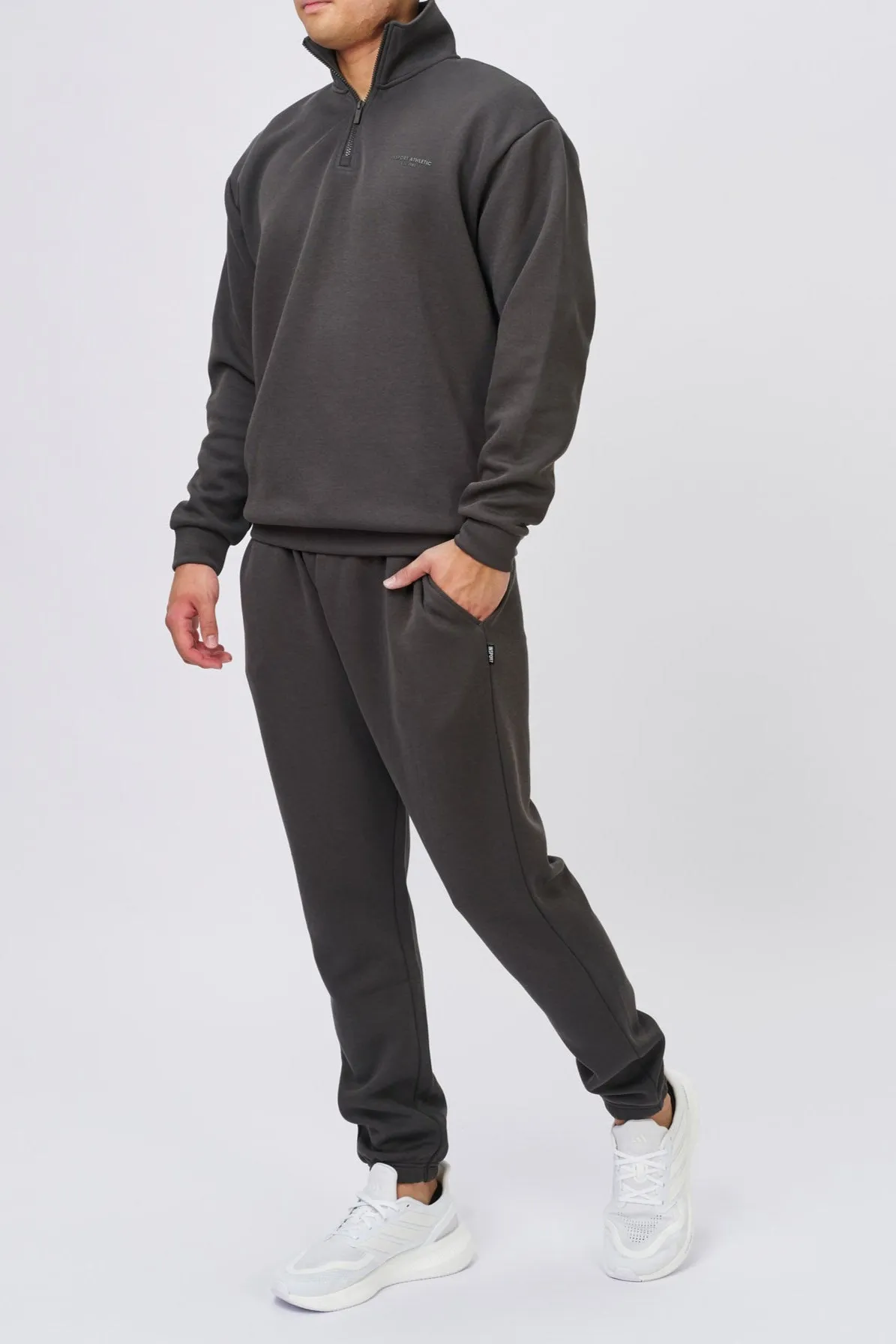 INSPORT MENS DENVERTECH QUARTER ZIP TOP ASH