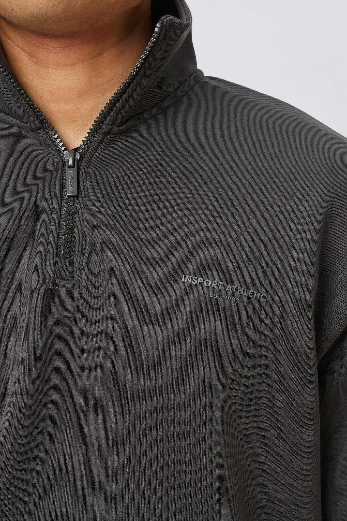 INSPORT MENS DENVERTECH QUARTER ZIP TOP ASH