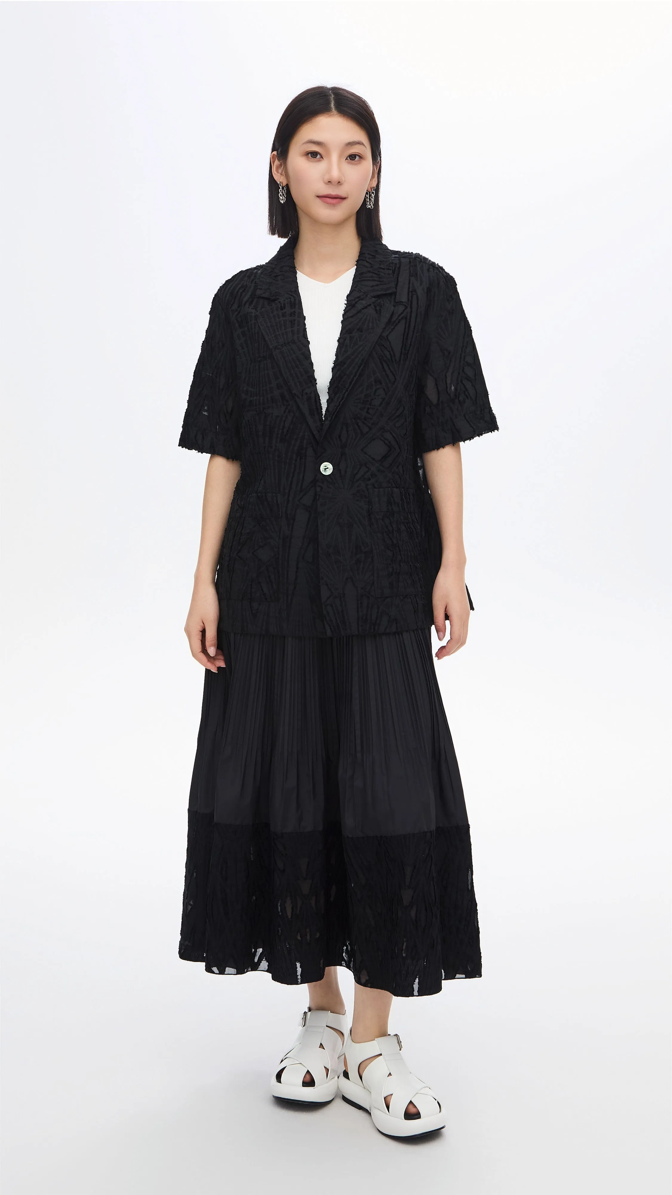 Jacquard Pattern Blazer