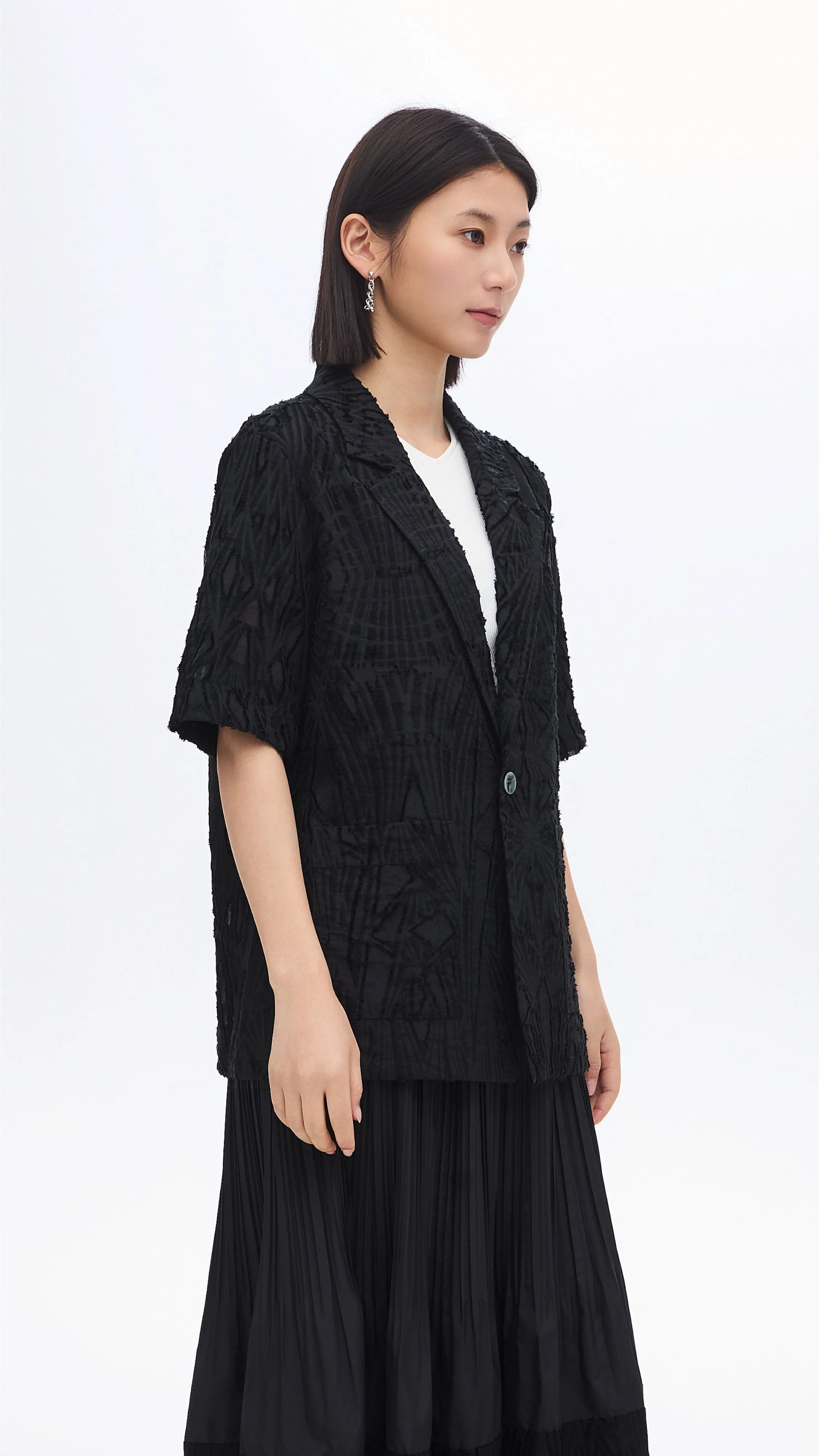 Jacquard Pattern Blazer
