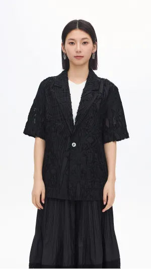 Jacquard Pattern Blazer