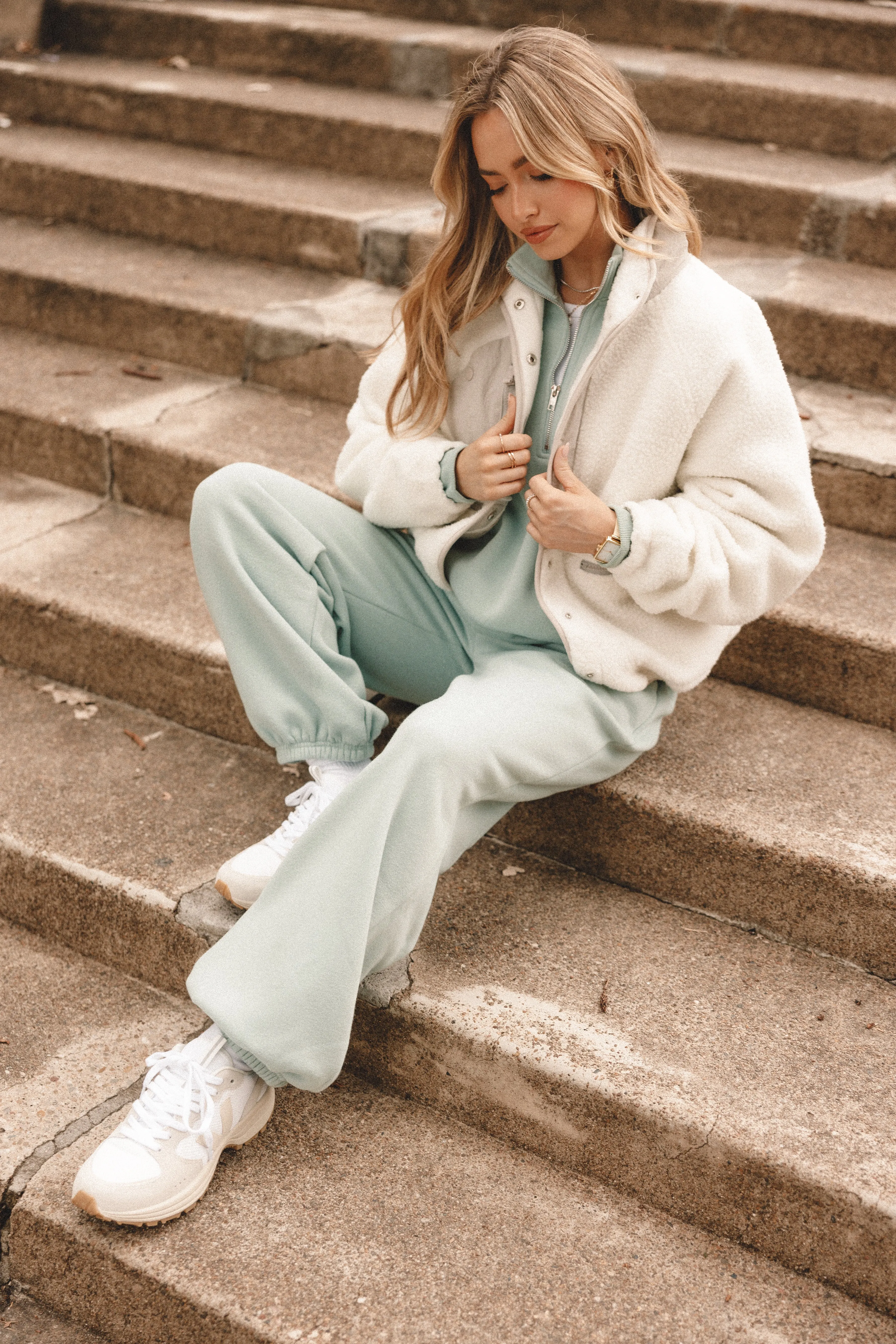 Josephine Zip Front Jacket - Ivory
