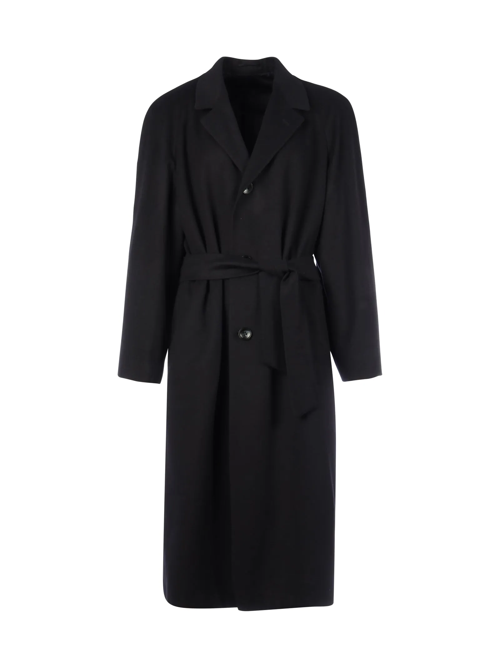 Kiton Belted Buttoned Coat