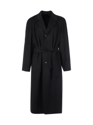Kiton Belted Buttoned Coat