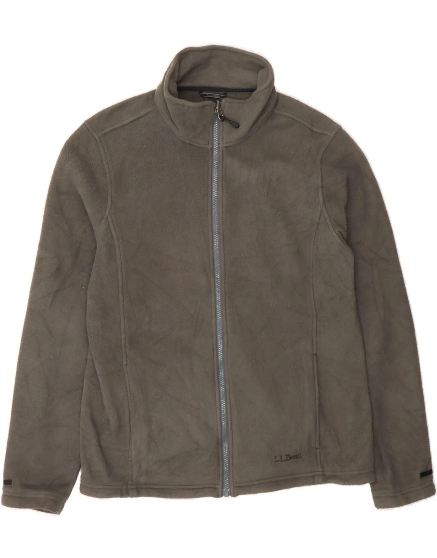 L.L.BEAN Mens Fleece Jacket UK 38 Medium Grey Polyester