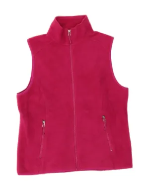 L.L.BEAN Womens Fleece Gilet UK 10 Small Pink Polyester