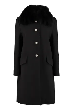 Miu Miu Single Breasted Crepe Coat