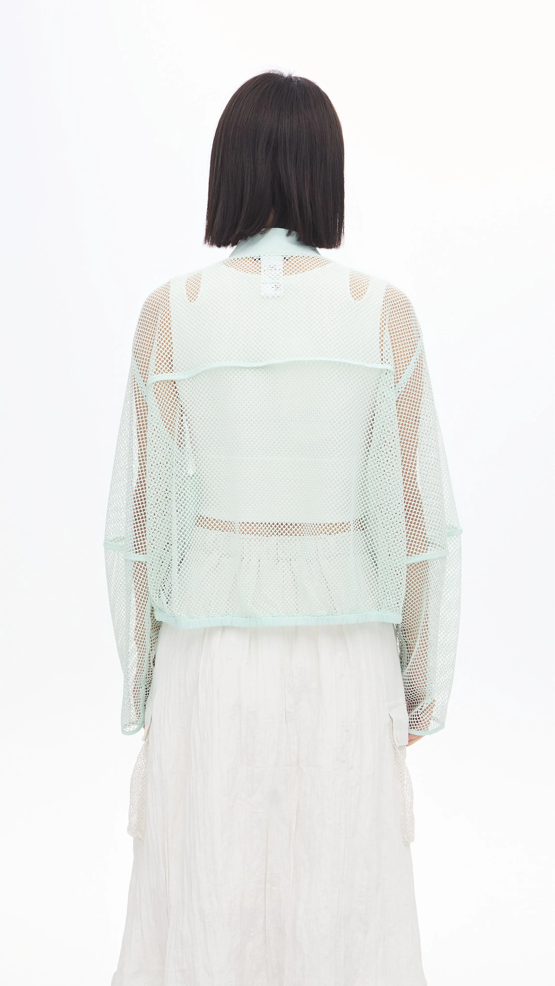 Nylon Patch Front-zip Jacket