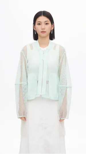 Nylon Patch Front-zip Jacket